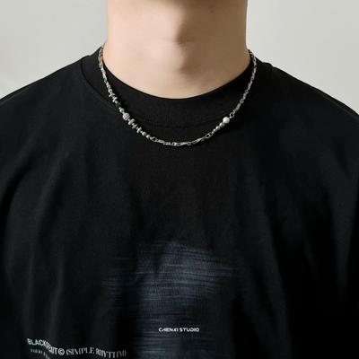 Herre Hip-Hop Rustfritt Stål Kragebeinskjede - Ikke-bleknende, High-End Design, Kald Stil.