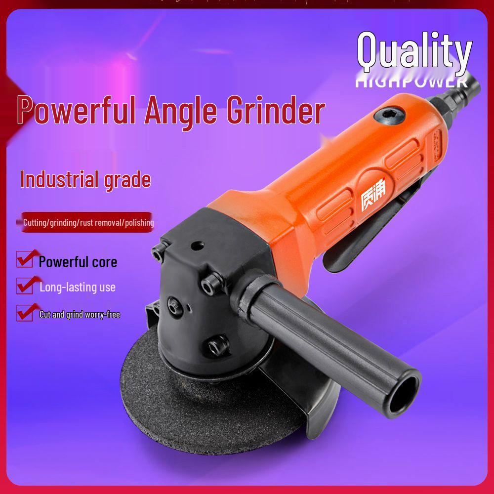 Industrial-Grade Pneumatic Angle Grinder/Polisher: Multi-Function, 4-7 Inch Cutting & Grinding Wheel Machine