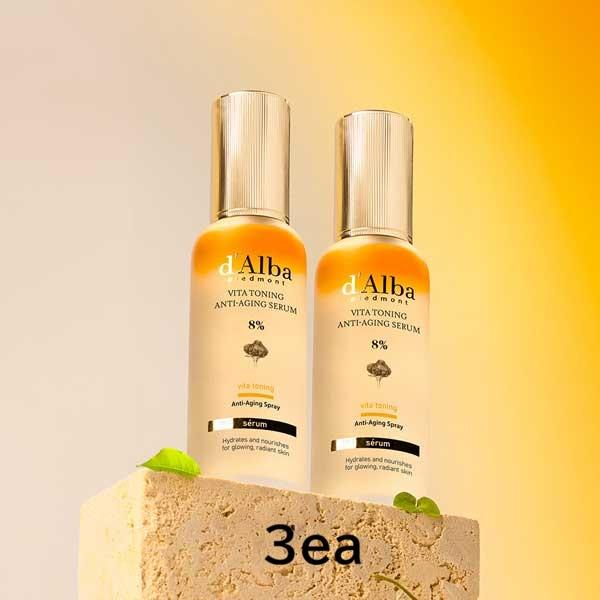 d Alba Vita Toning Serum Mist 8% 70ml x3 Set Brightening Glow Spray + Vita Mask Gift