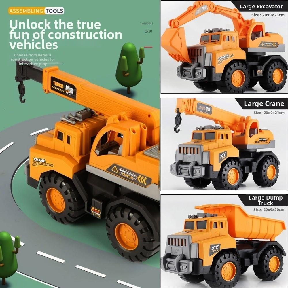 4 Styles Engineering Transport Vehicle Toys Drop Resistant Crane Truck Model  for Boys