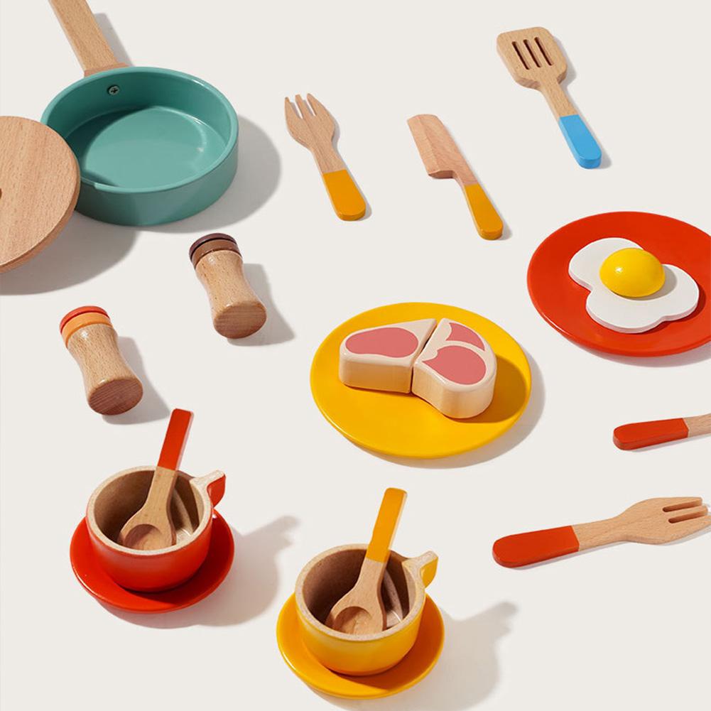 Wooden Play Kitchen Toy Set For Girls And Boys Simulated Kitchen Playset Early Education Playing House Role-playing Toy