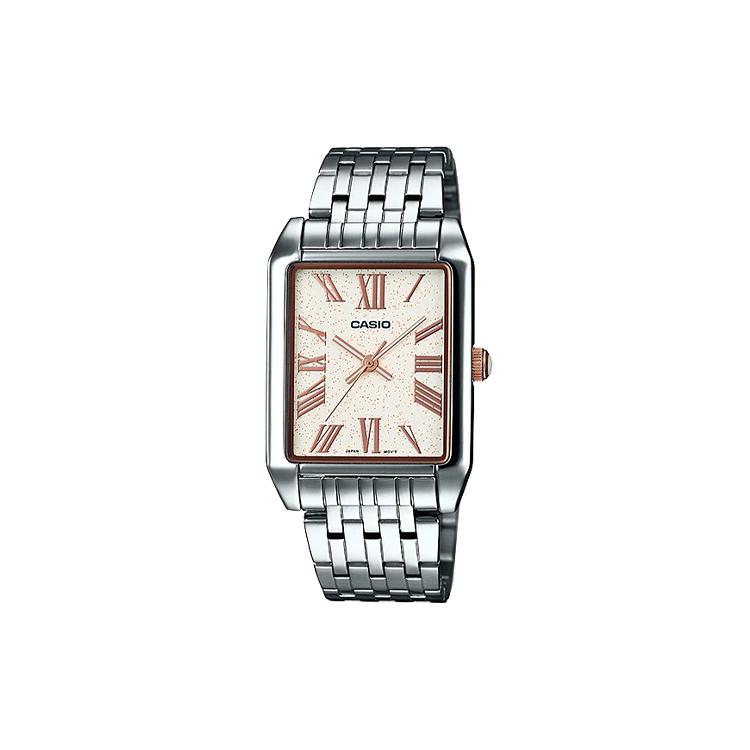 CASIO Men Standard Series White Watch MTP-TW101D-7AVDF Silver Strap
