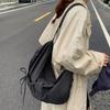 Plaid bag women's large-capacity new autumn and winter niche one-shoulder messenger bag canvas commuter dumpling bag