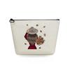 Women Leopard print lettering Print Cosmetic Bag Toiletries Organize Travel Storage Case 6731 KTB