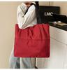 Japanese-Style Foldable Cloud Bag: Portable, Large-Capacity, Waterproof Shoulder & Handheld Grocery Bag with Zipper.