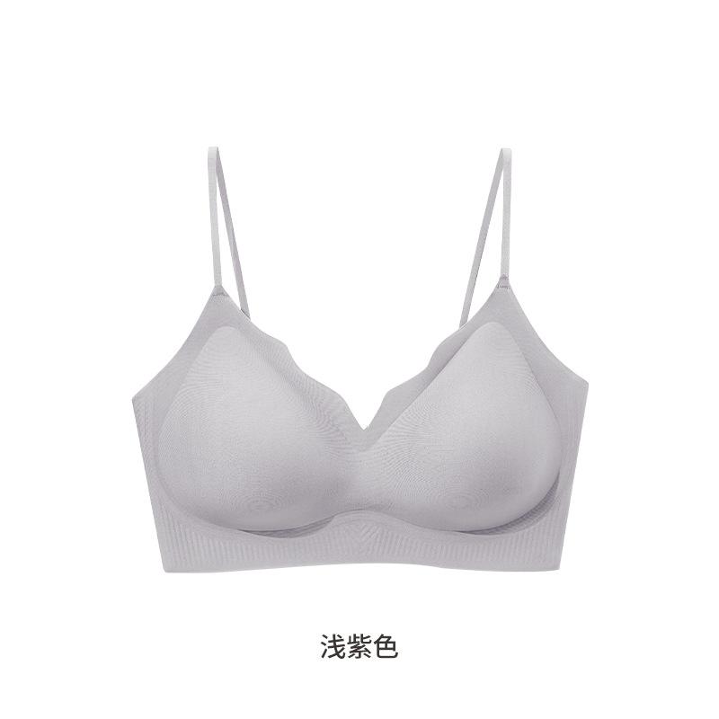 Liquid foundation seamless underwear women's small breasts gather and close sub-breasts soft support pull suspenders thin shoulder straps bra