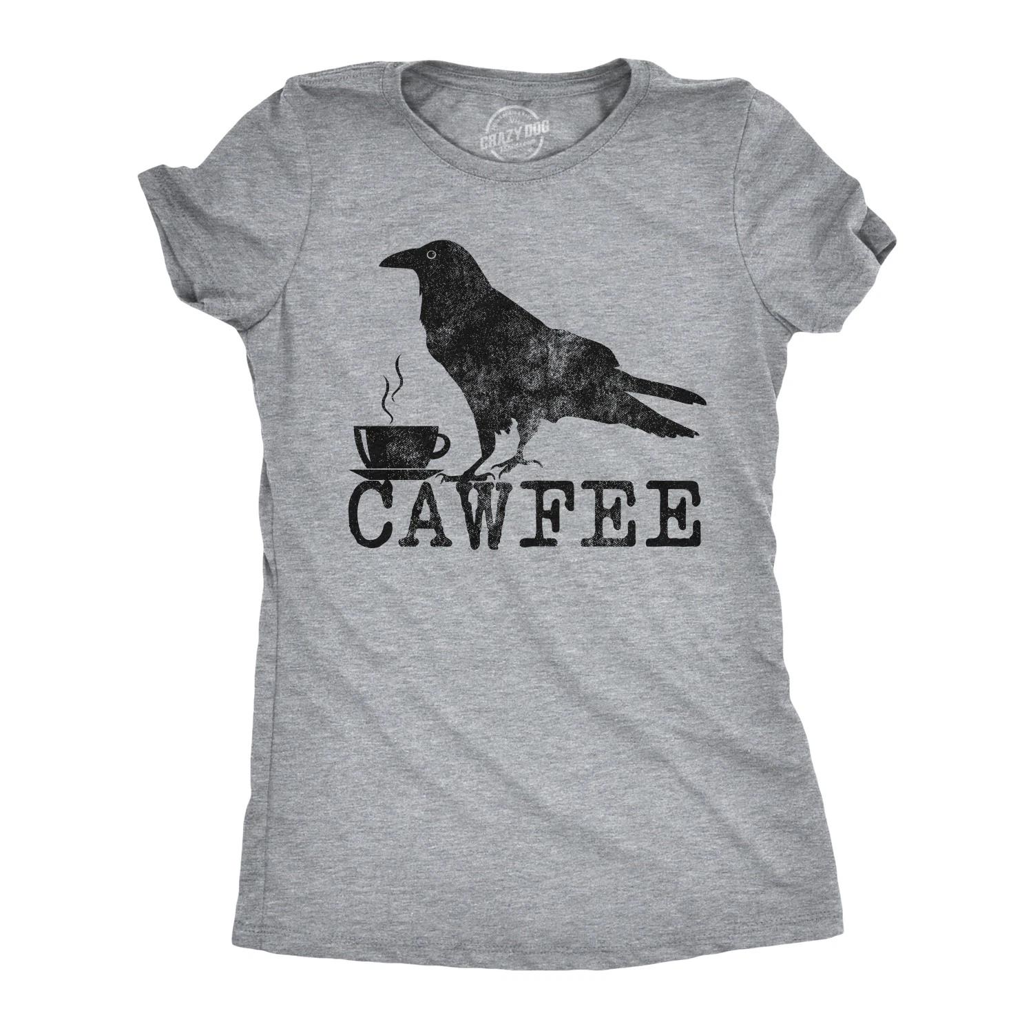 Womens Cawfee T Shirt Funny Coffee Drinking T Shirt Sarcastic Caffeine Joke XXXXL