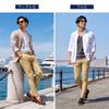 [GINGTTO] Men's Chino Pants, Stretch Skinny Pants, Office Casual, Slim Fit, Summer, Khaki, Size 28
