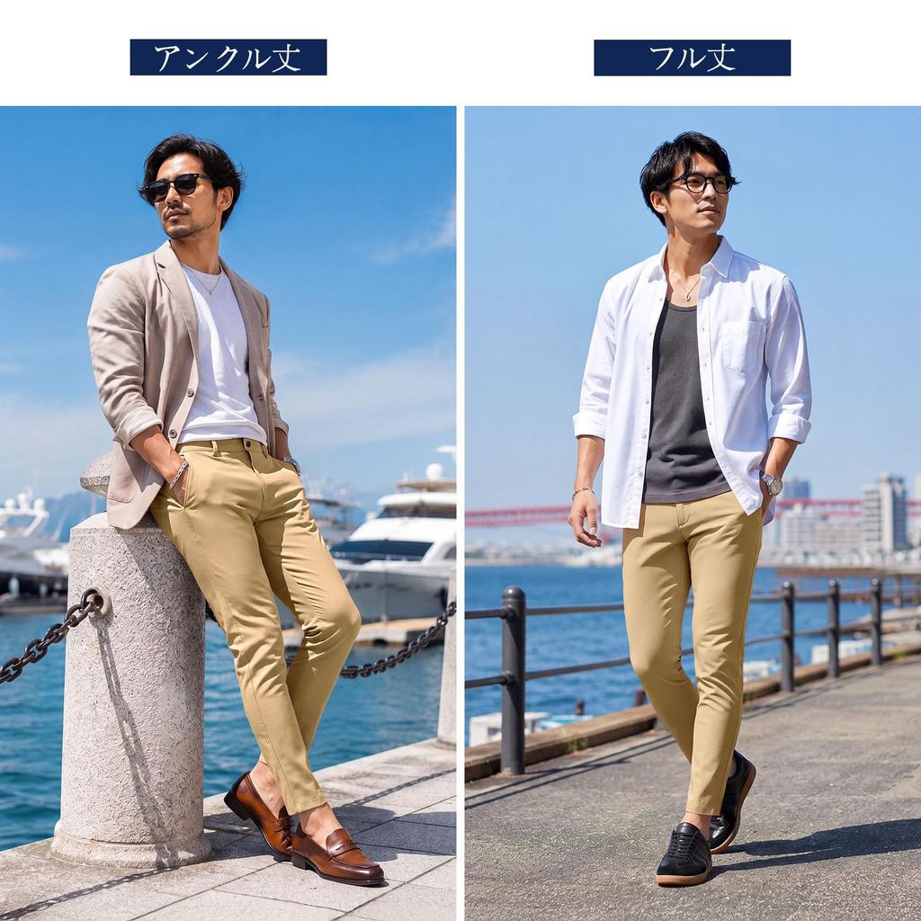 [GINGTTO] Men's Chino Pants, Stretch Skinny Pants, Office Casual, Slim Fit, Summer, Khaki, Size 28