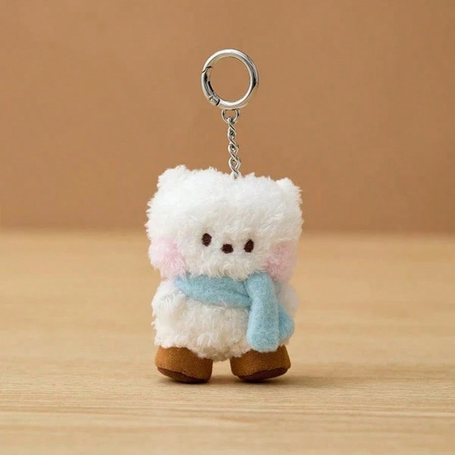LINE FRIENDS BT21 Korean Pop Animation, and Animation Design-themed Friends Winter Mini Scarves, Snow Boots, Plush Figures, Handbags, and Key Rings