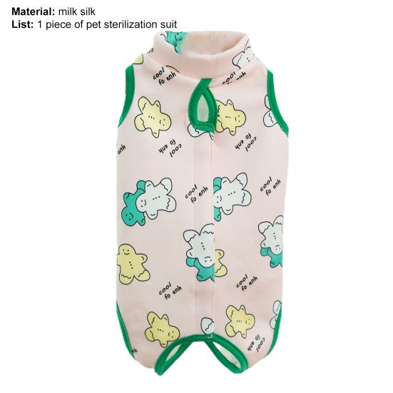 Pet Surgical Suit Gingerbread Man Pattern Anti-licking Skin-friendly Four-leg Cats Dogs Surgery Recovery Suit Pet Supplies