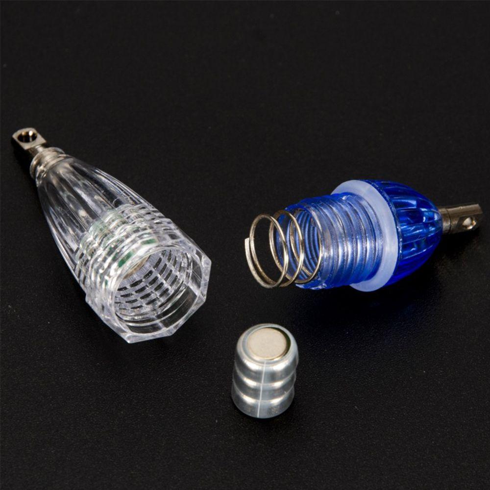 Diamond Shape Deep  Drop Underwater Fishing Squid LED Lure Light with hook Bass Spoon Flash Lamp