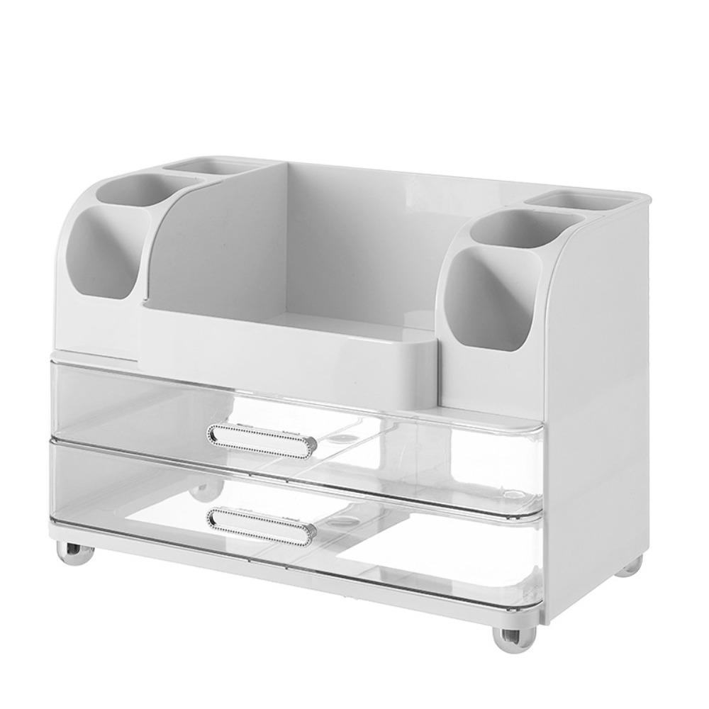 

Large Capacity Cosmetics Storage Box with Drawers Makeup Container Vanity Dressing Table