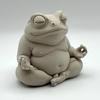 1pc A Chubby Zen Frog, a Meditation Frog, a 1D Printed Decorative Item, Suitable for Home and Office,a Very Good Gift Home Decor