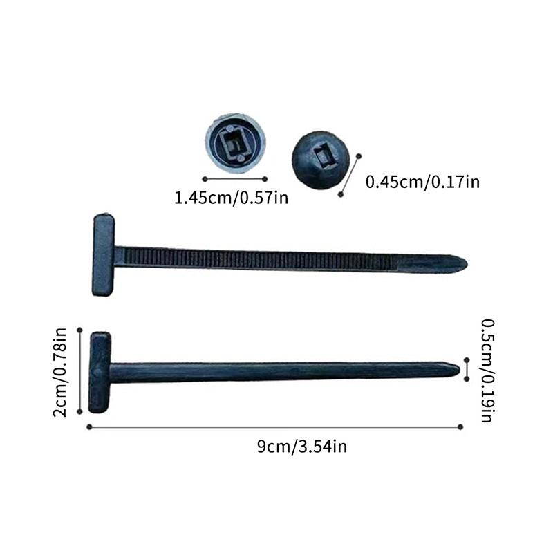 10-300Pcs Nylon Universal Cable Tie Buckle Self-Locking Zip Ties Holder With Pin Button Multipurpose Strap For Car Daily Repair