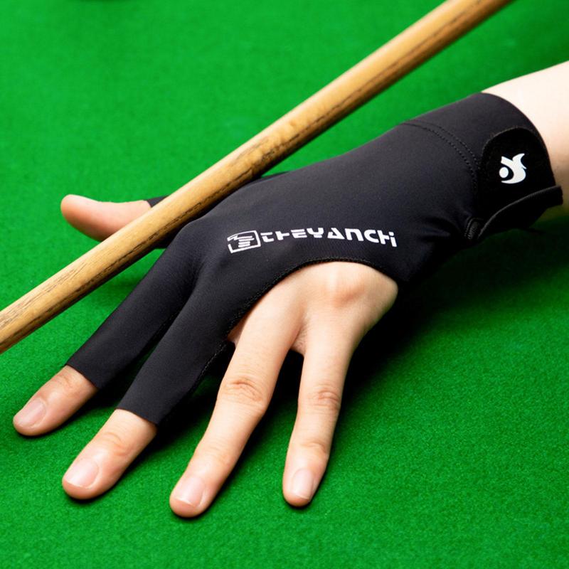 Light Billiard Gloves Non-slip Breathable Left Three-Finger Leaking Finger Active Gloves for Men and Women Billiard Accessory