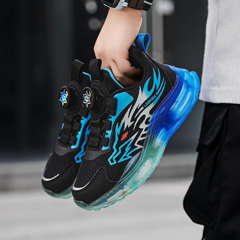 Nezha third prince Aobing boys' shoes 2025 autumn breathable double net sports and leisure shoes children's soft-soled running shoes