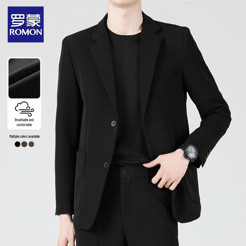 ROMON Men's Slim Fit Business Casual Suit Jacket