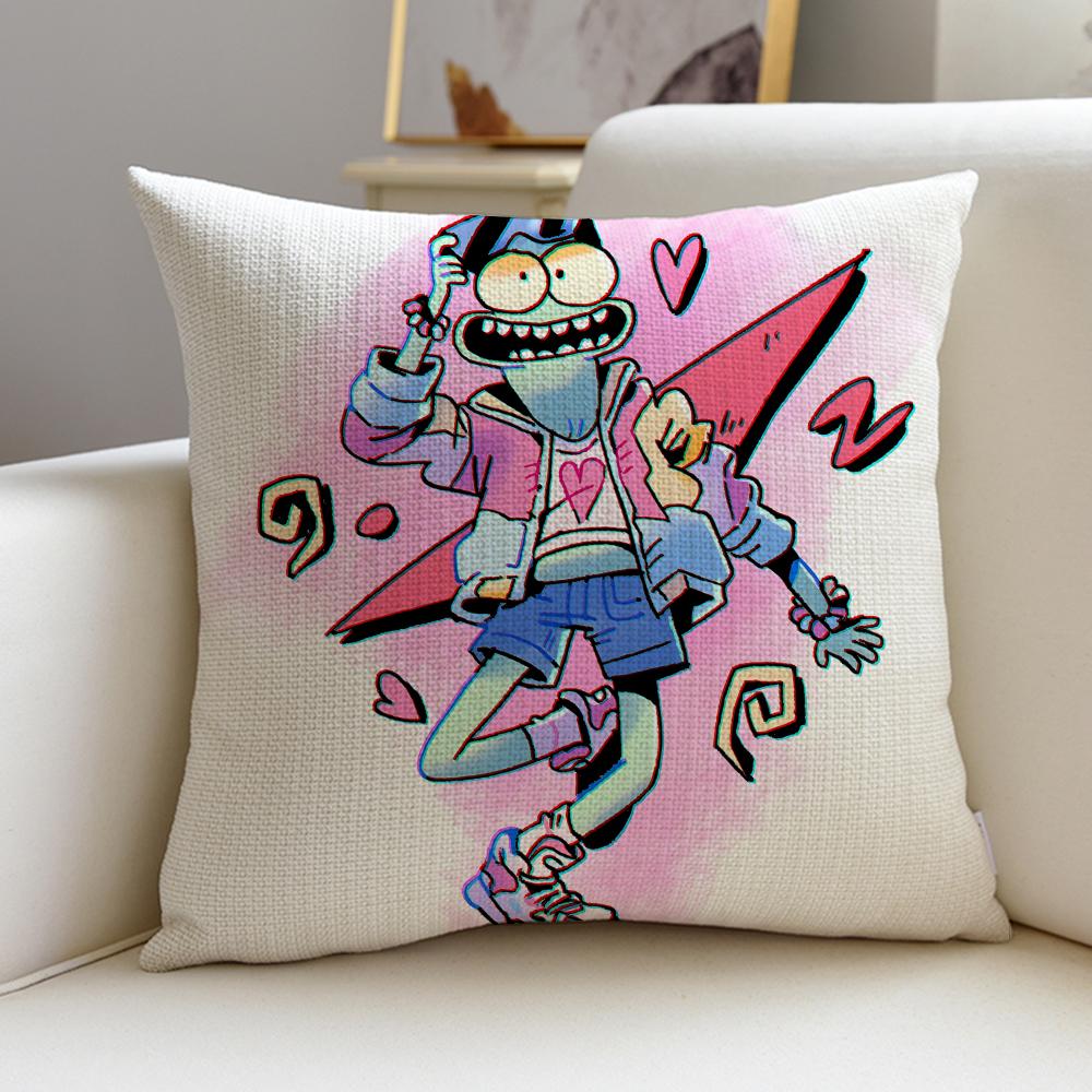 

Snarky SSolar OppositesS Cushion Cover Breathable and skinfriendly linen pillowcase square removable and washable cushion 30X30cm