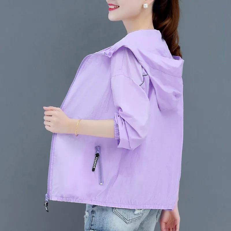 Купить Лето Тонкая анти-ультрафиолетовая солнцезащитная одежда Женская ...