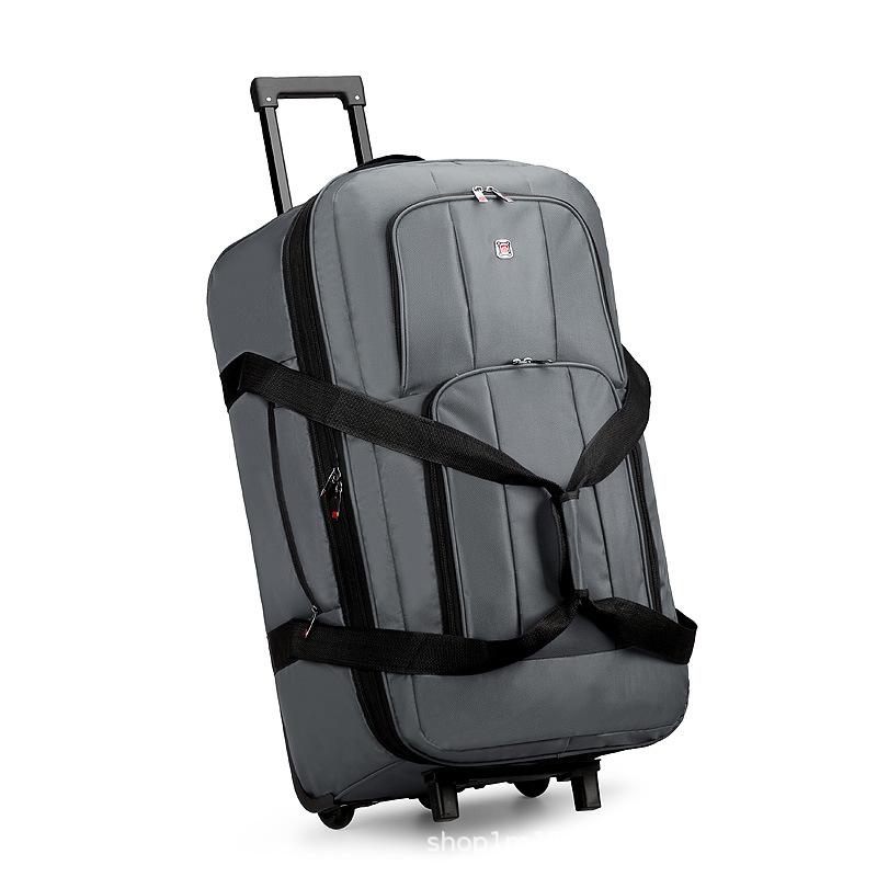 Wheel Bag Large-capacity Oxford Cloth Trolley Travel Bag for Men Women Going Out To Work Storage Folding Luggage Bag Checked Luggage Bag
