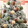 12 Pcs Velvet Christmas Balls Bulk Flocked Christmas Tree Ball Ornaments Plastic Balls Xmas Decorative Hanging Ornaments Christm