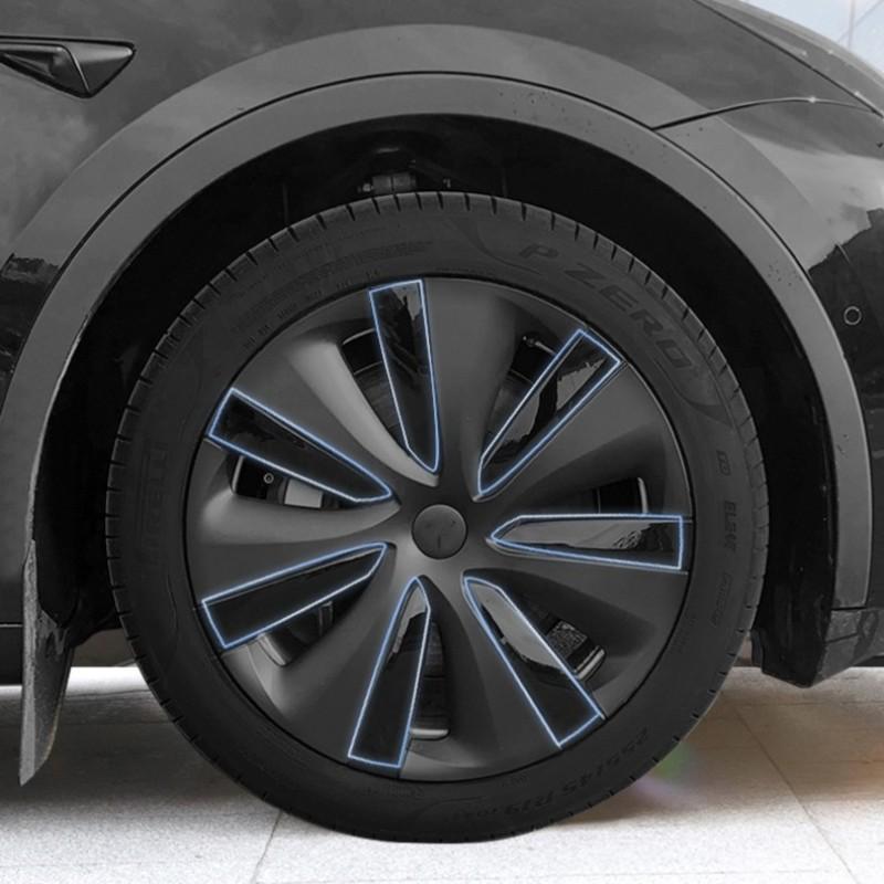 19Inch Wheel Hubcap for TESLA Model Y 2019-2024 4PCS Performance Replacement Hub Cap Automobile Wheel Full Rim Cover Accessories