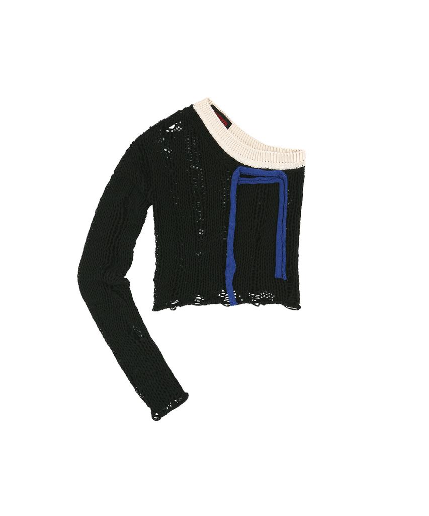 ADSB ANDERSSON BELL Adsb X Ottolinger One Shoulder Knit Atb1215W(Black)