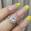 Hot Gold Plated Imitation Moissanite Square Bag Ring Design Ring
