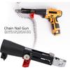 Chain Nail Gun Adapter Automatic Electric Drill Screw Tightening Equipment Screw Drill Chain Adapter Attachment for Gypsum Board/Partition Wall/Wood