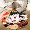1pc Anime Cartoon Design Round Carpet - Office Chair Mat, Non-Slip Rug for Home Decor, Living Room, Bedroom, Game Room & Dormitory (Festival Gift).W02
