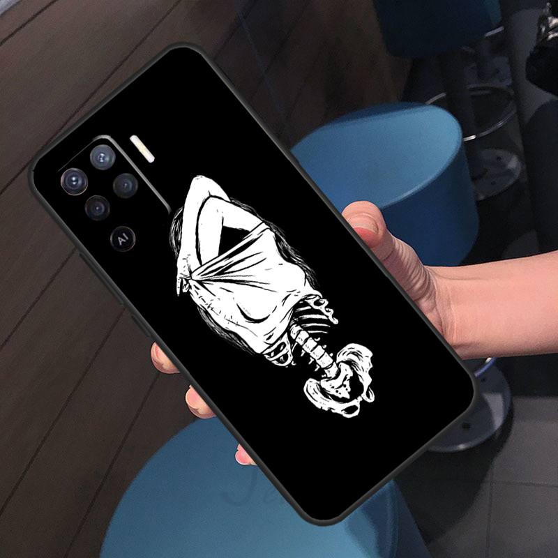 Skeleton Lovers Skull Case For Oppo A18 A38 A58 A78 A98 A60 A80 A40 A96 A76 A16 A94 A74 A54 A15 A17 A57 A77 A5 Pro