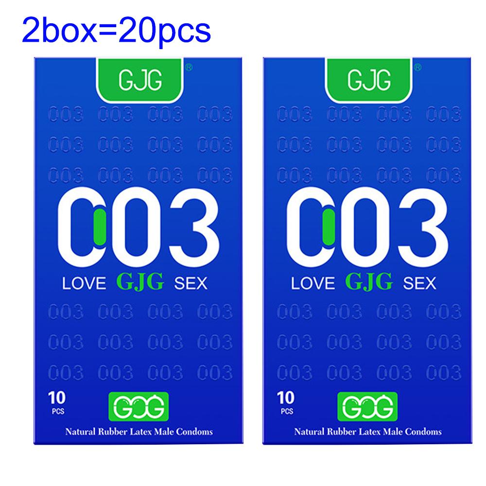 003 Ultratunn kondom Säker Sex Super Smidig Super Smörjning Transparent Naturlig Latex Kondom Sexprodukt för vuxna