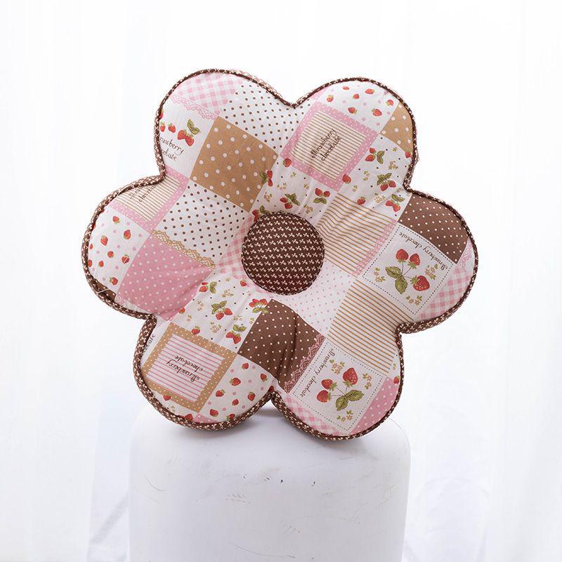 Korejský polštářek s květinami švestky: Celobavlníkový polštářek na zdřímnutí do kanceláře a ložnice