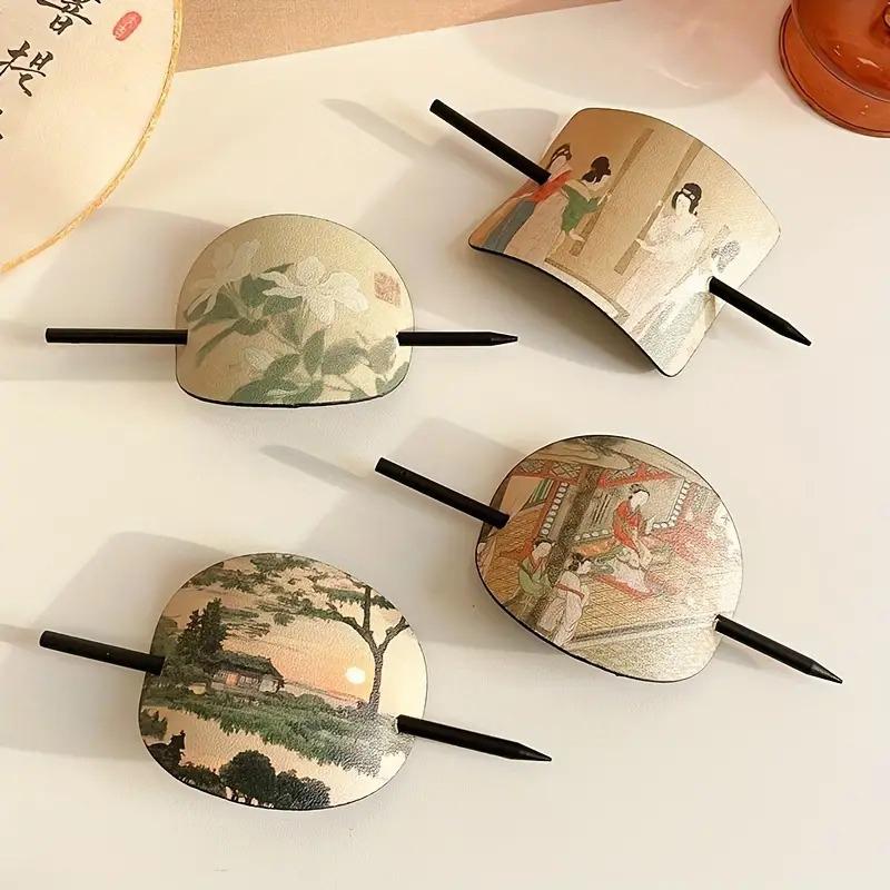 

Женские кисточки с древней живописью, заколка для волос в национальном стиле, аксессуары для волос в древнем стиле Ханфу