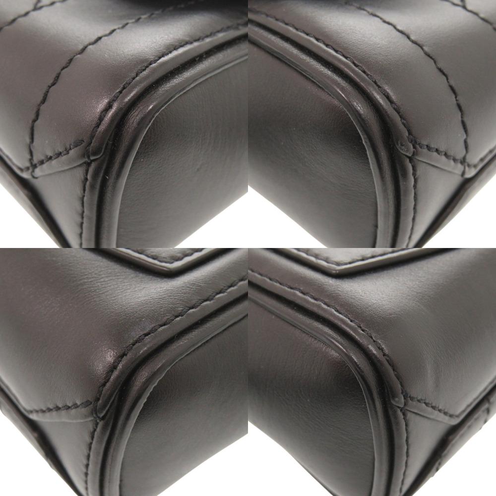 Used AUTHENTIC GIVENCHY 2WAY Eden Mini Shoulder Bag Black Leather