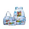 Rhythm box teen schoolbag sprunki cartoon print backpack pencil bag three-piece children's schoolbag 4