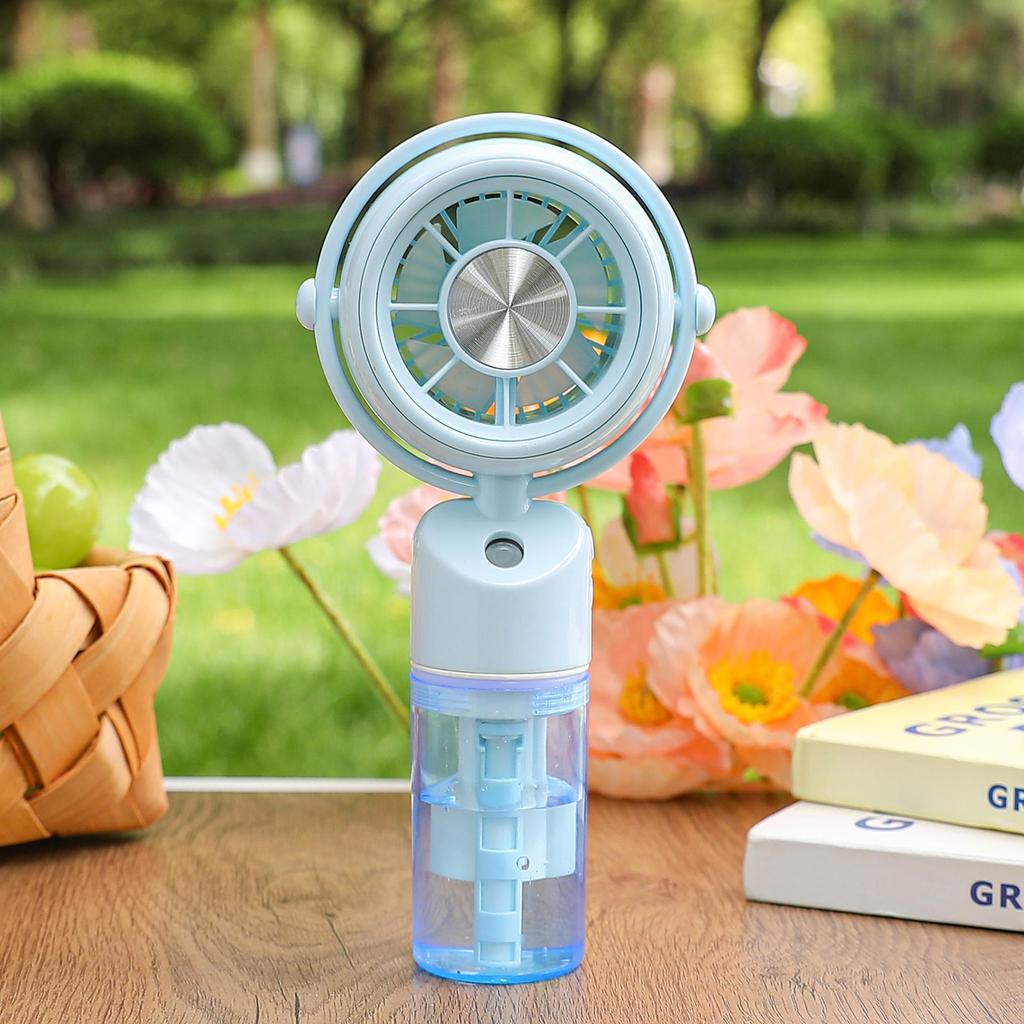 Portable Rechargeable Handheld Mini Electric Spray Fan with USB for Summer Humidifying