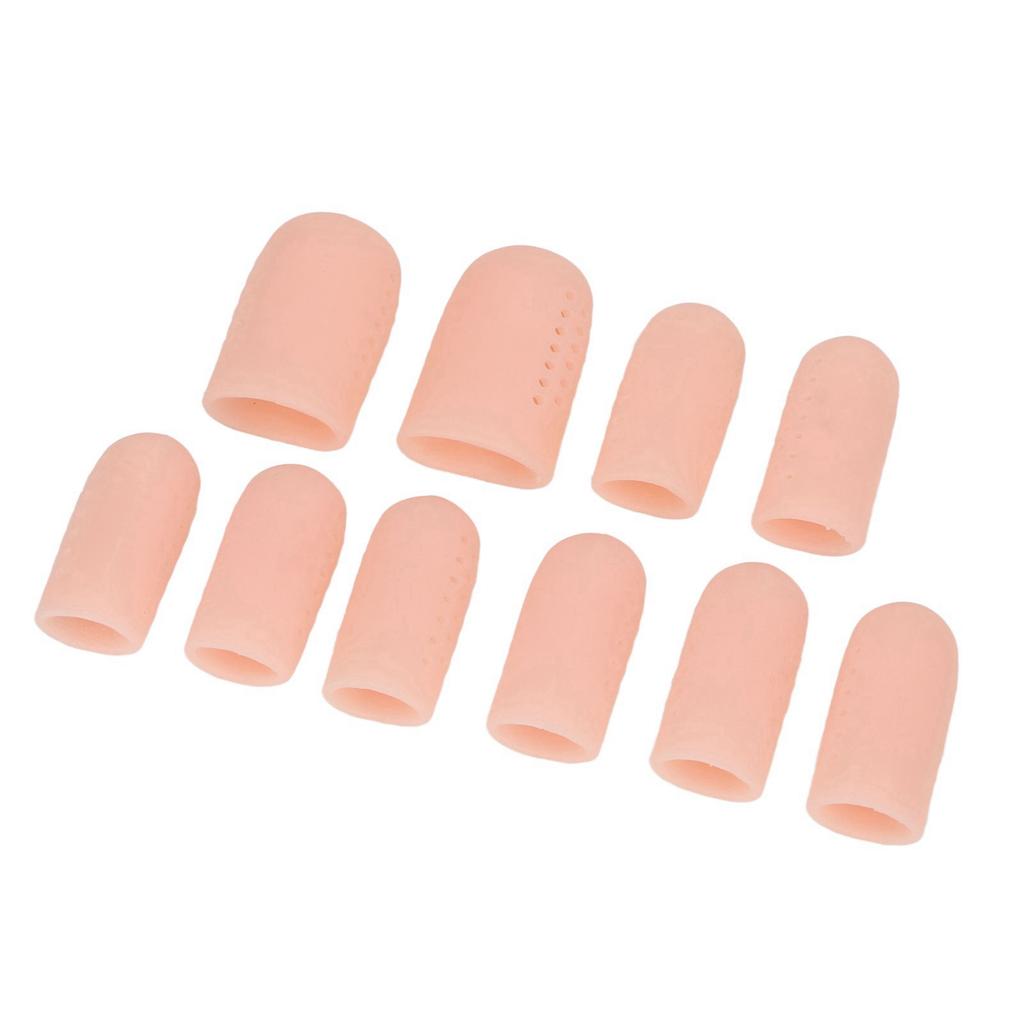 10pcs Finger Toe Cap Silicone Breathable Finger Toe Protector for Calluses