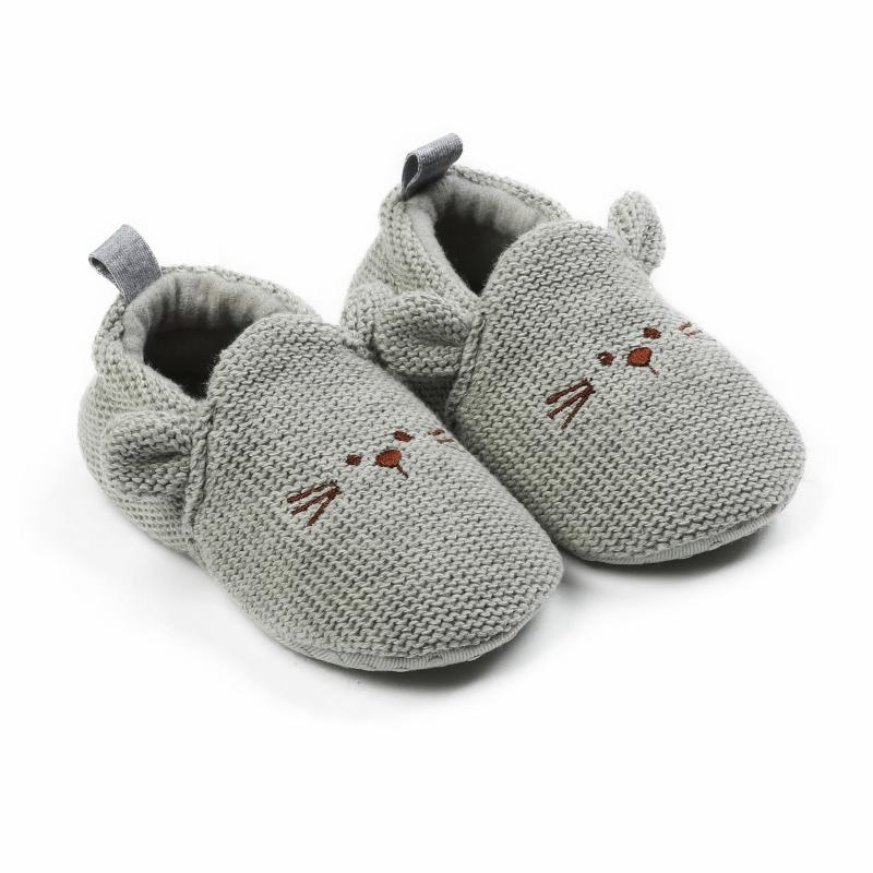 Infant Baby Knit Style Flat Non-Slip Shoes Casual Soft Comfortable First Walker Shoes Prewalker