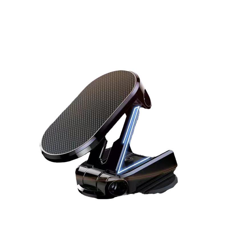 Adjustable Magnetic Alloy Car Phone Holder with Multi-Angle Rotation and Folding Design