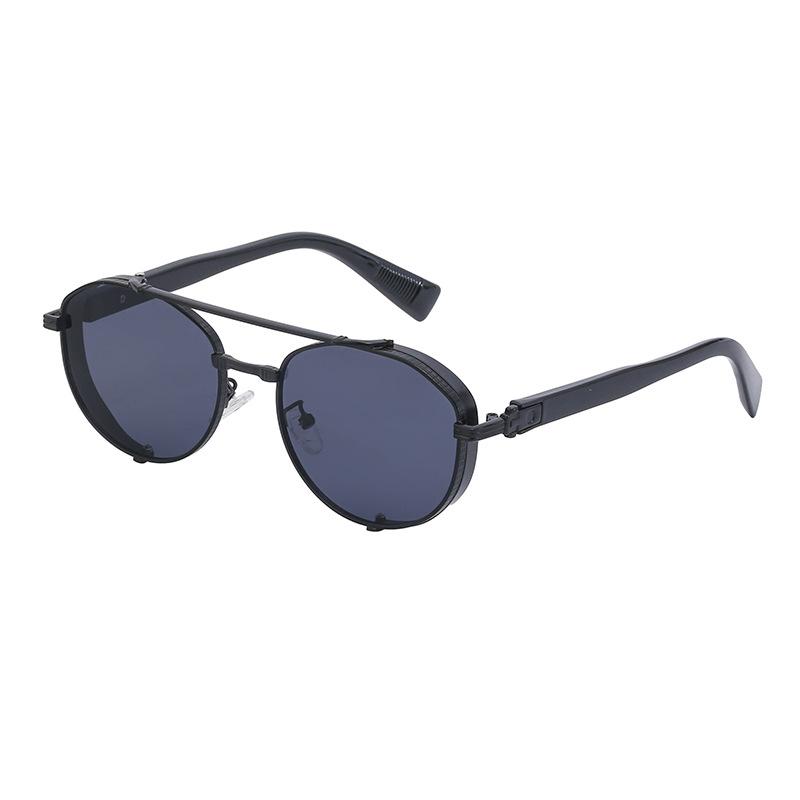JYL TS Men's Steampunk - Retro Metal Double-Bridge Unisex Shades WF-2A553