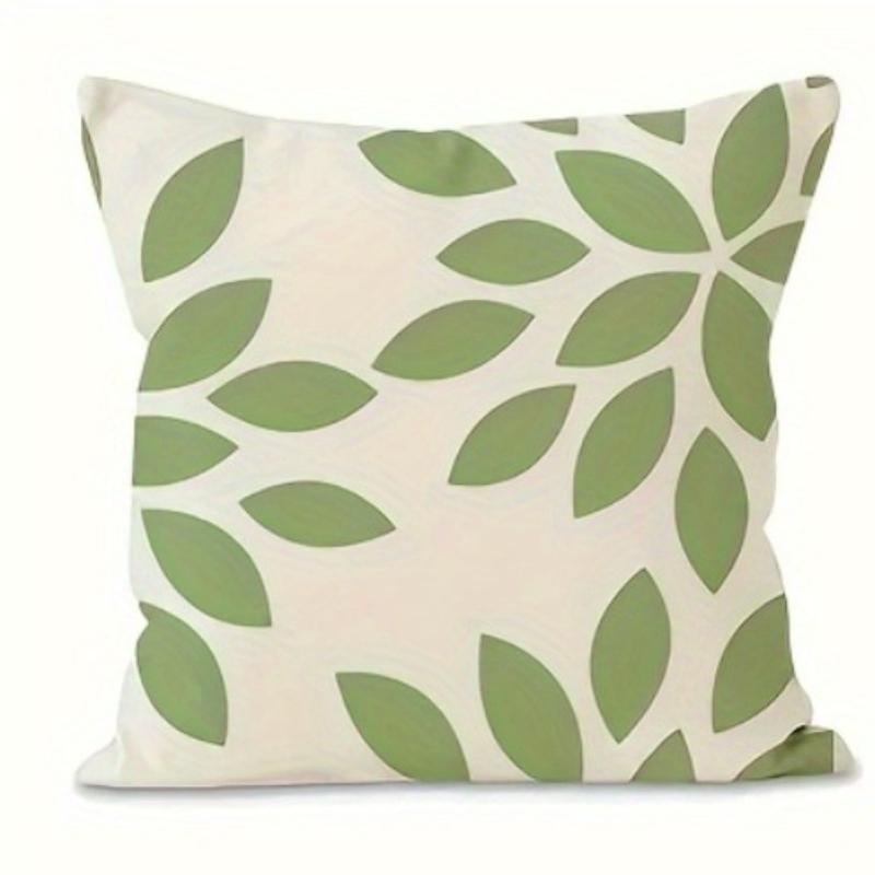 Modern Pillow Covers Zippered Cushion Cases Double-Sided Printed Green Accents For Living Room Bedroom Sofa Home Decor