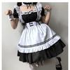 Schwarzes süßes Lolita Cosplay Kostüm Animation Show Outfit Dienstmädchen Kostüme Mädchen Frauen Schöne Dienstmädchen Kleid Kleidung