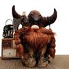 2025 New Viking Decoration Warrior Gnome Doll Axe Standing Plush Kawaii Resin Statue Office Living Room Home Accessories Gift