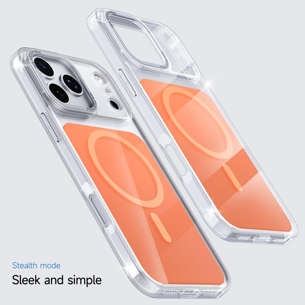 For iPhone 17 Pro Case Skin-touch Acrylic + TPU Cover Compatible with MagSafe