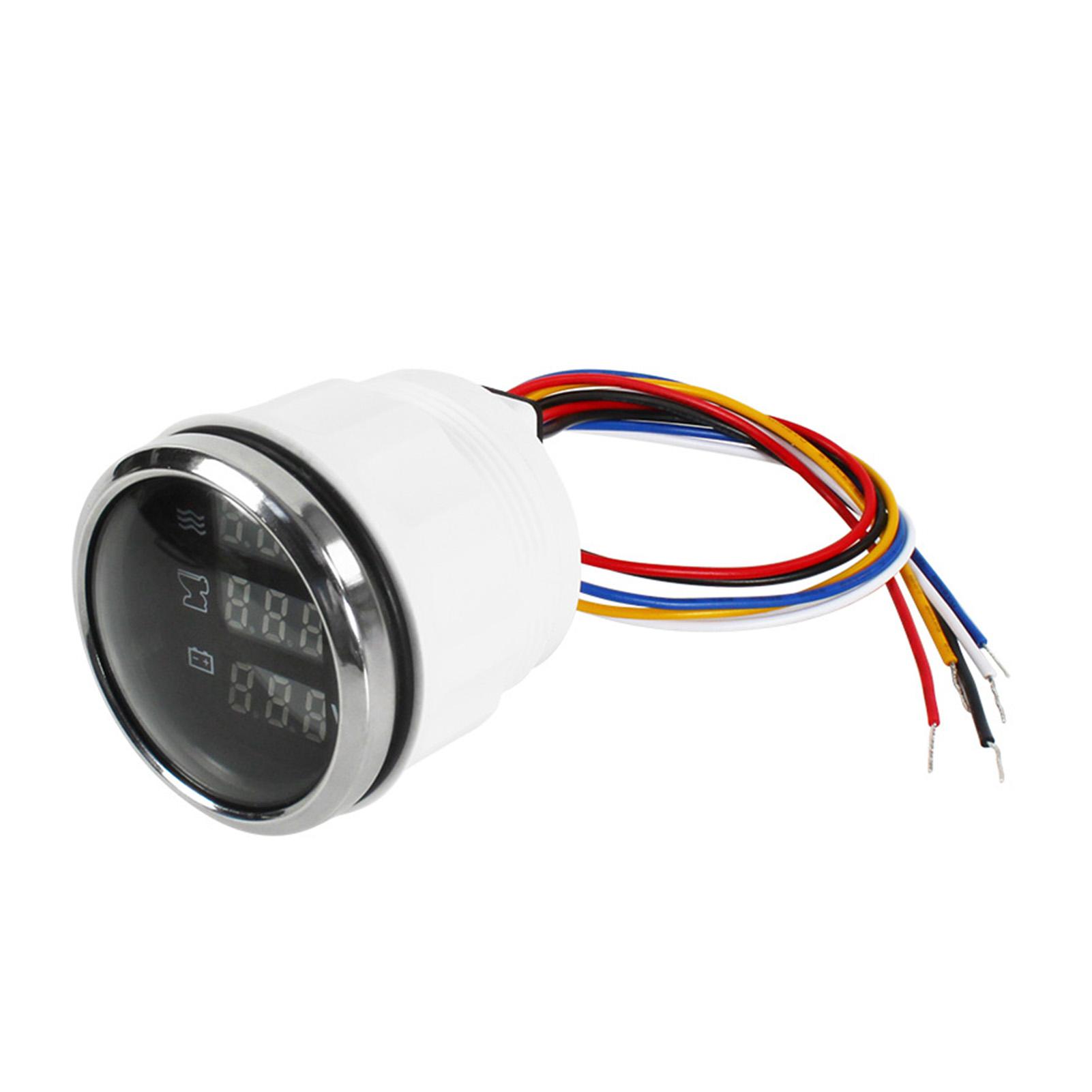 RV Water Level Sewage Voltage Meter Accurate Sensing Digital Water Level Wastewater Meter for Camping 3 in 1 Design