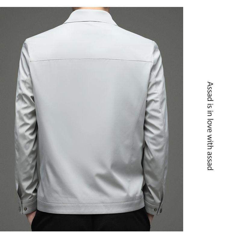 Men's Counter 2025 Spring/Autumn Business Casual Jacket - Middle-aged Executive Turn-down Collar Outerwear