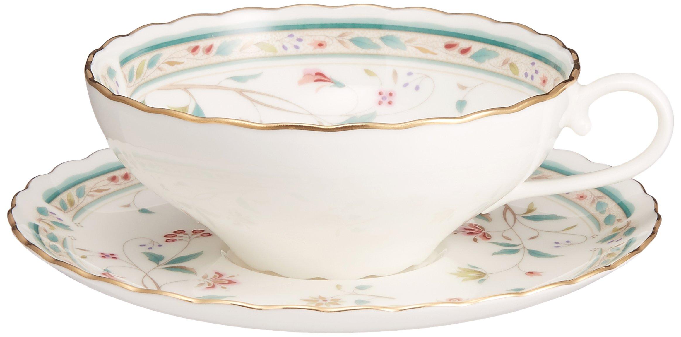 

Noritake Tea Cup & Saucer, 180cc, Floral Print, Bone China, T58043A/4409