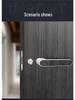 Italian Minimalist Eco Wood Door Handle: Keyless Magnetic Lock for Bathroom or Bedroom